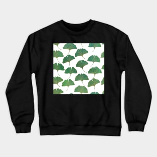 Green and gold Ginkgo leaves watercolor print. Exotic leafy pattern Crewneck Sweatshirt